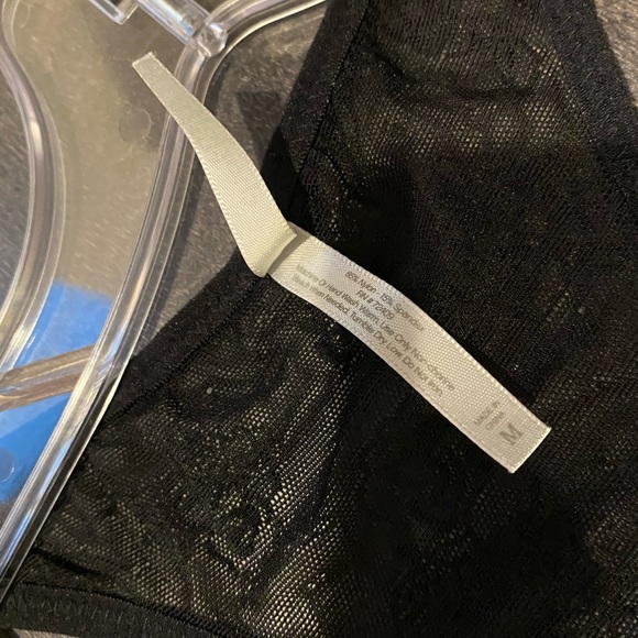 Intimates Floral Lace V Neck Racer Back Garter Top - Picture 6 of 6